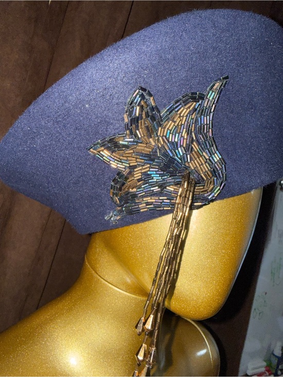authentic mid-century or vintage tilt cocktail beret crafted 100% rabbit hair main image 5